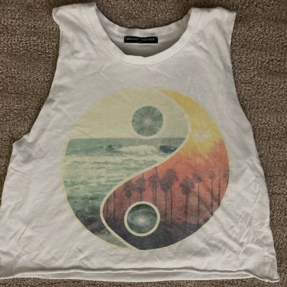 Brandy Melville beach sunset muscle tank top